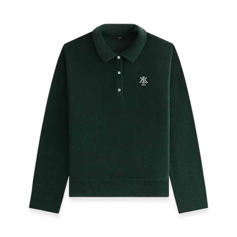 Kith Women's Selma Boucle Towel Polo Long Sleeve "Stadium"