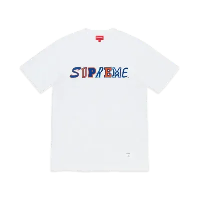 Supreme Collage Logo S/S Top "White"
