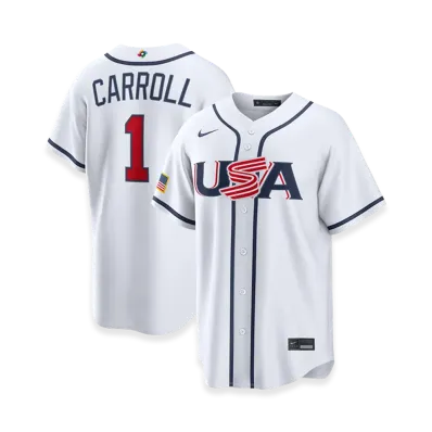 Nike 2026WBC World Baseball Classic Corbin Carroll USA Baseball Home Stadium Jersey "White"