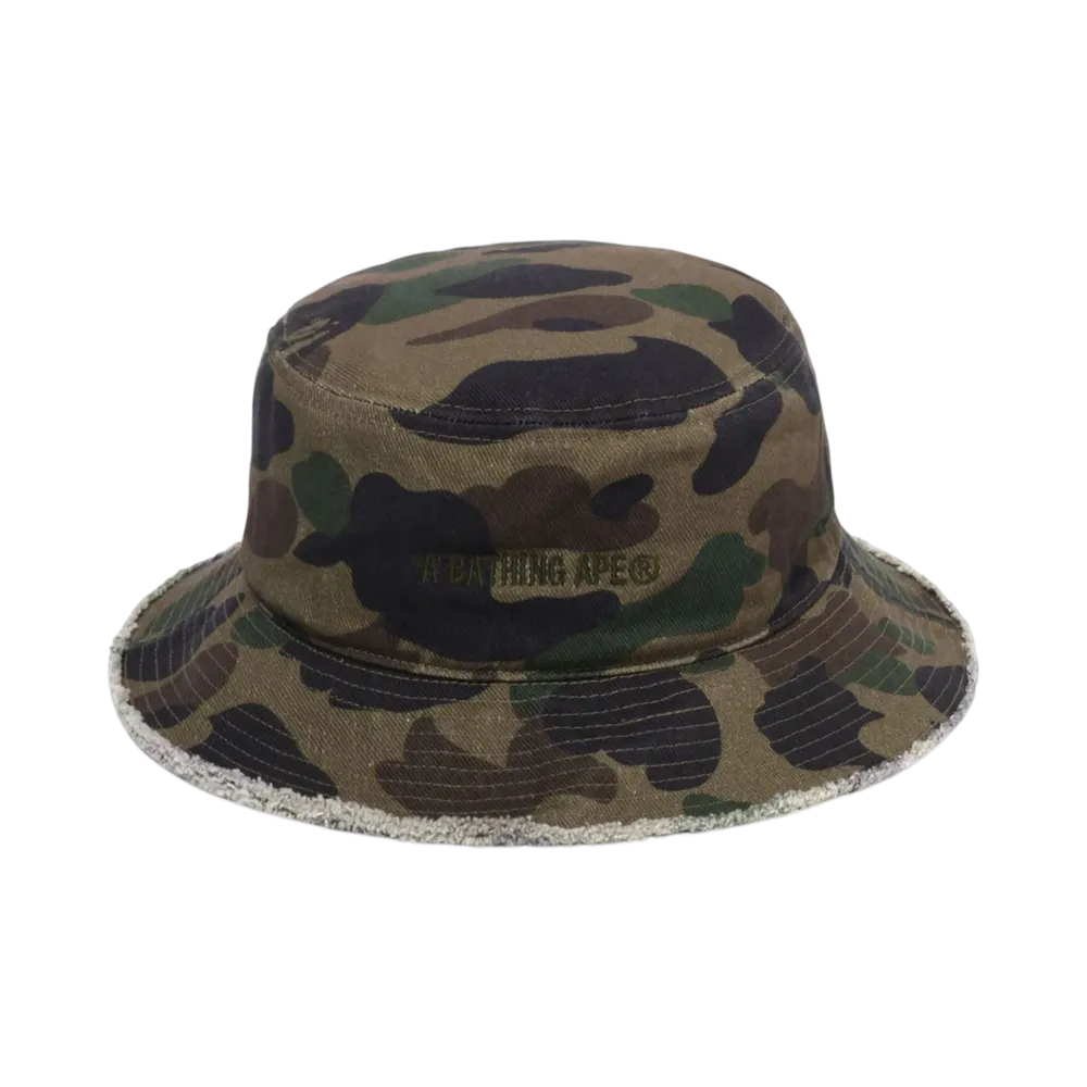 A BATHING APE 1St Camo Buckle Hat "Green"