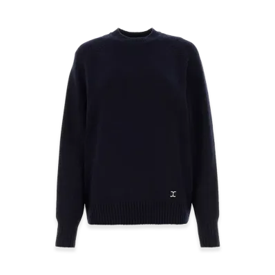Chloe Women's Cashmere Blend Oversize Sweater "Midnight Blue"