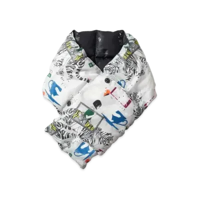 graniph x Yusuke Nakamura Pattern Reversible Down Muffler "Black"
