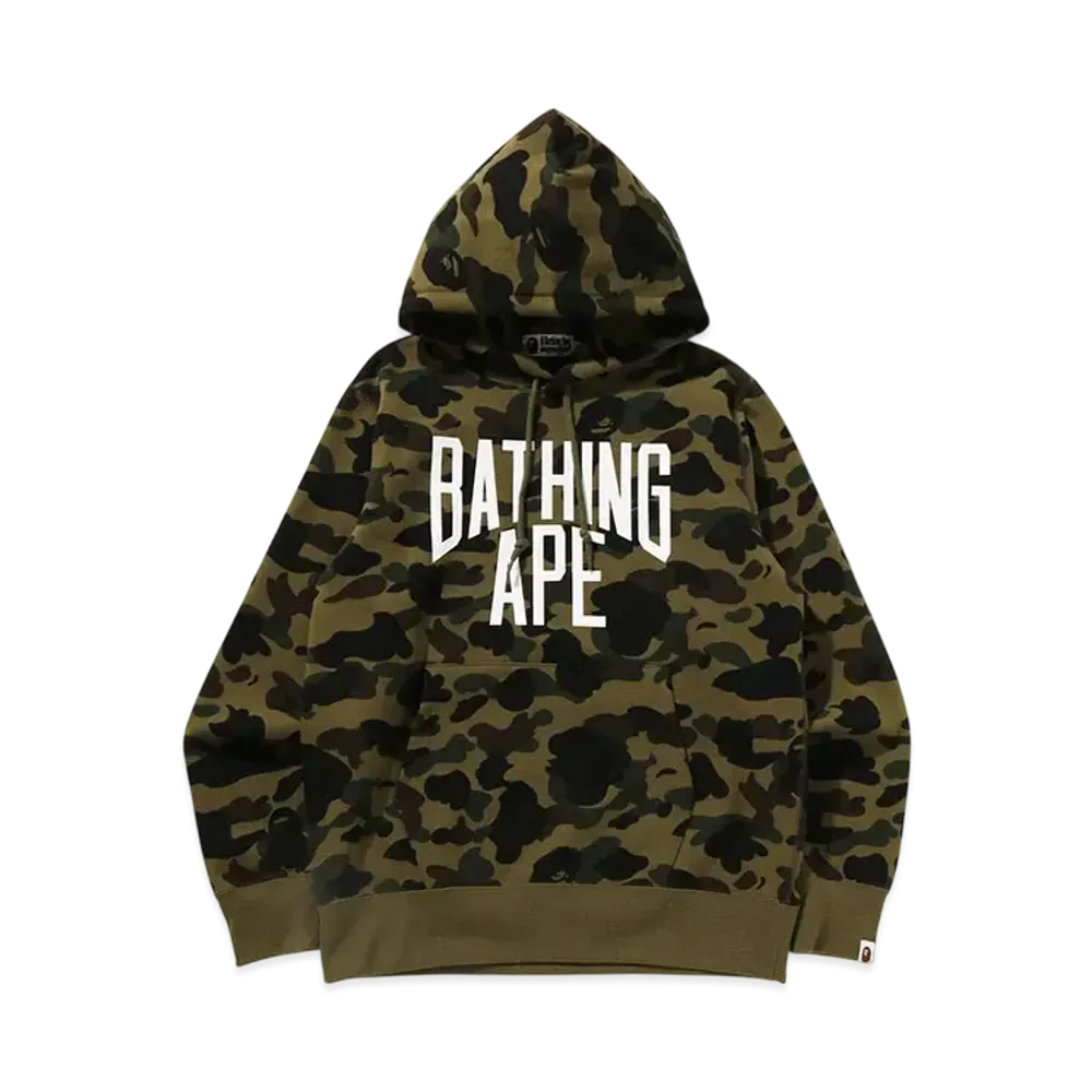 A BATHING APE 1St Camo Pullover Hoodie "Green"