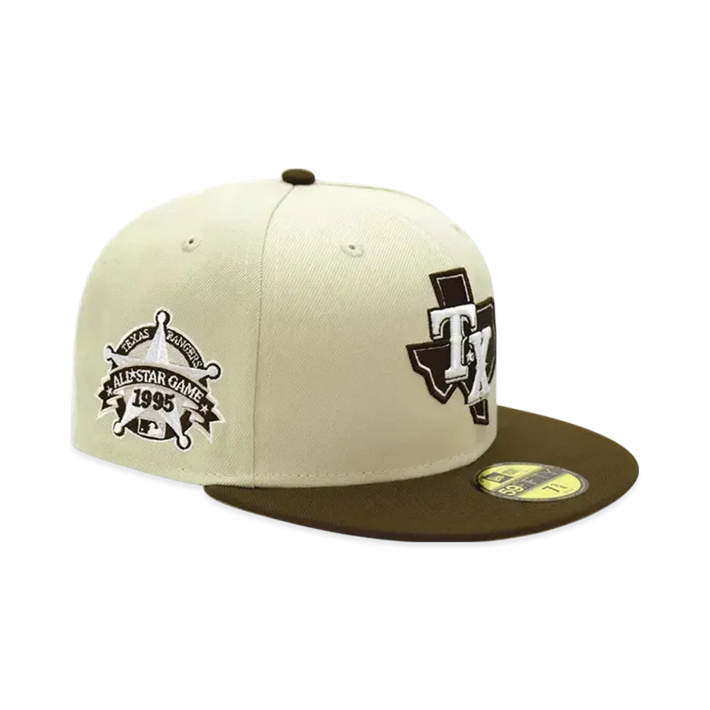 NEW ERA x THE CAP 'JAVA MILL' 59Fifty Texas Rangers "Stone/Burntwood"