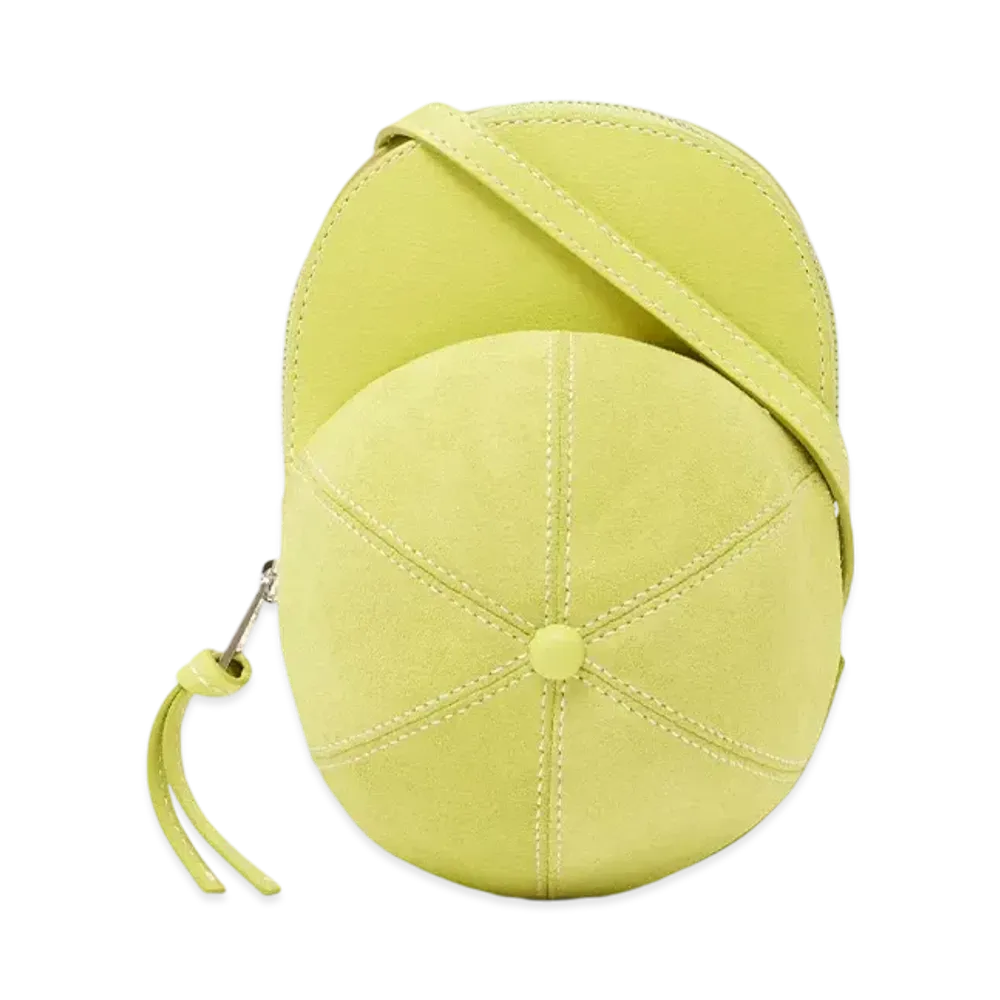 JW ANDERSON Medium Cap Suede Crossbody Bag "Yellow"