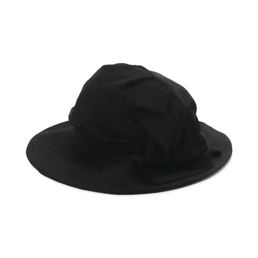 Yohji Yamamoto Y's TA/PE DE CHINE DRAPE HAT "Black"