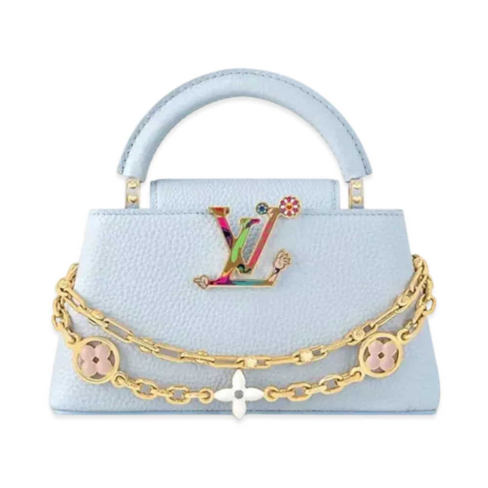 Louis Vuitton x Takashi Murakami Capucines EW Mini "Olympe Blue"