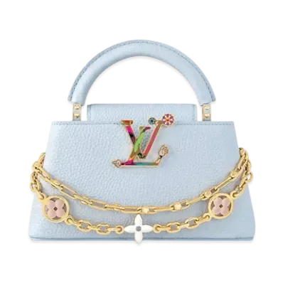 Louis Vuitton x Takashi Murakami Capucines EW Mini "Olympe Blue"