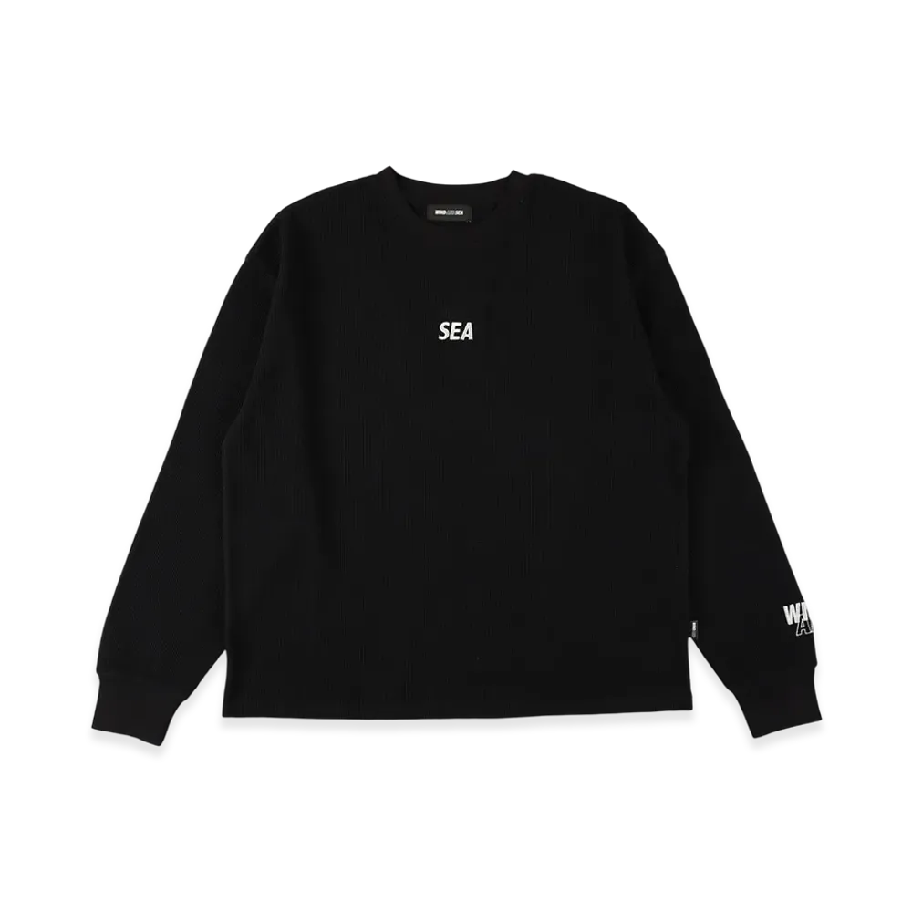 WIND AND SEA Waffle L/S Tee "Black"