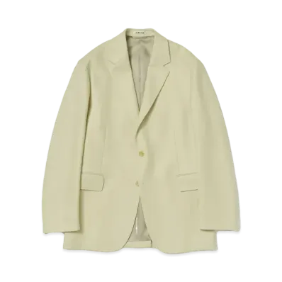 AURALEE Light Melton Jacket "Yellow Khaki"