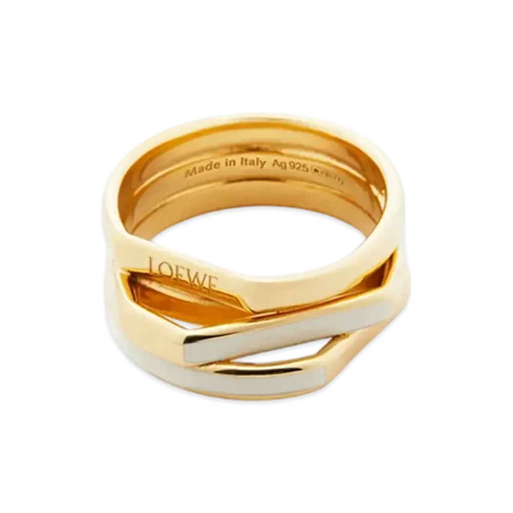 LOEWE Stacked Ring "Gold/Ivory"