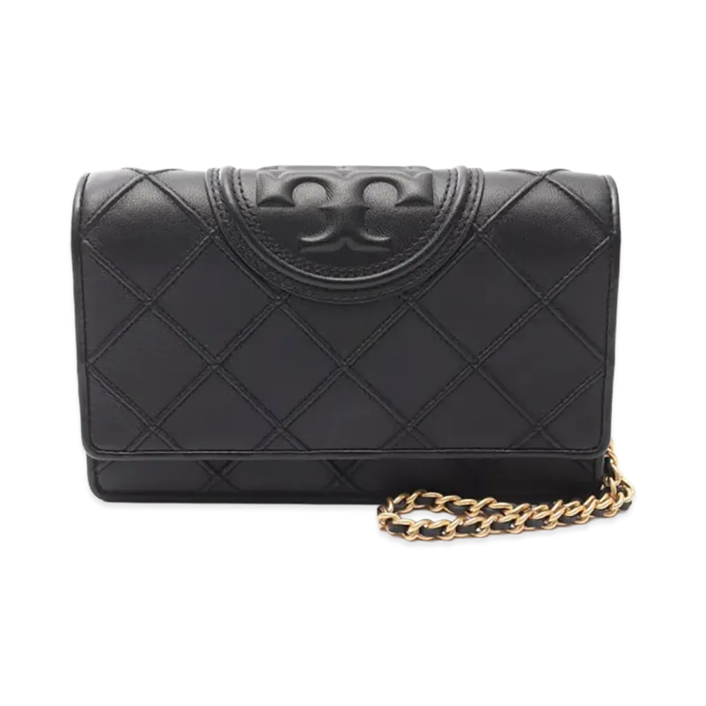 TORY BURCH Women's Embossed Logo Shoulder Bag "Black"