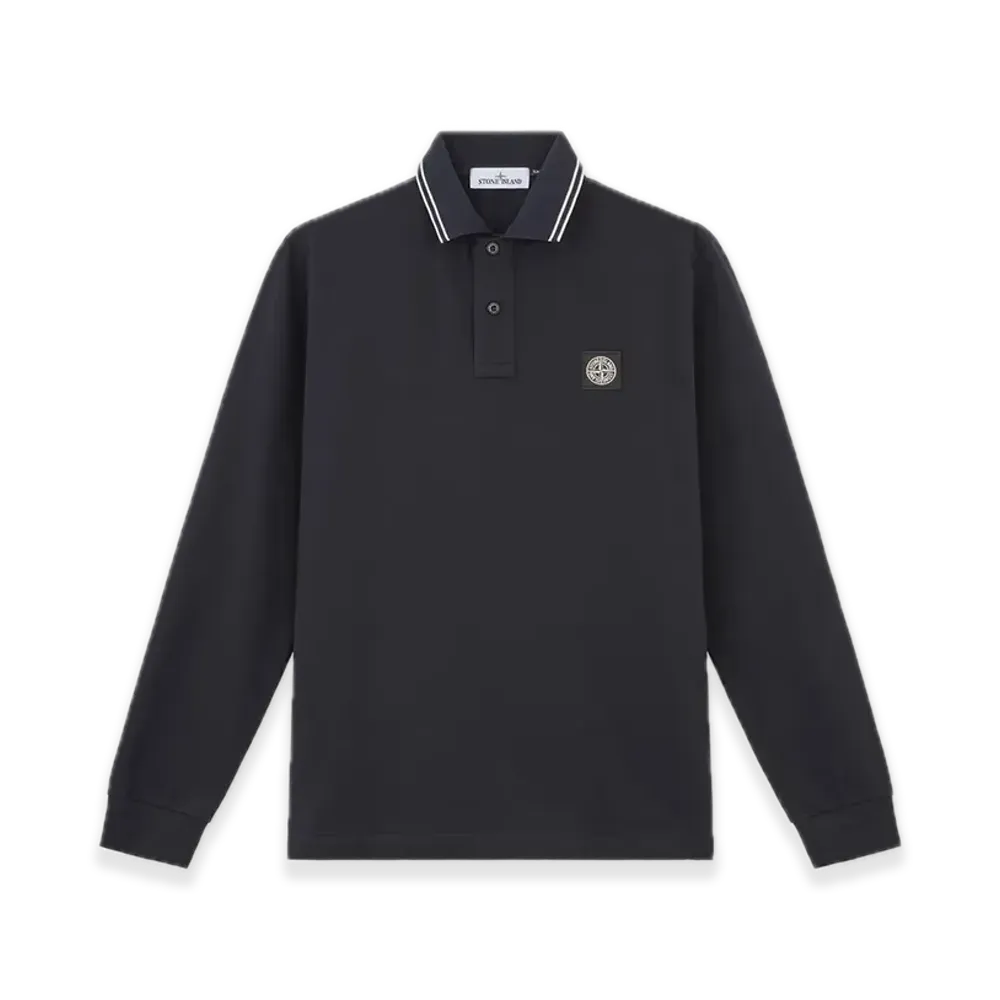 Stone Island 22002Sl Organic Cotton Elastane Pique "Navy Blue"