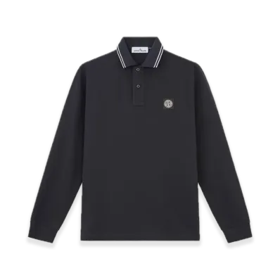 Stone Island 22002Sl Organic Cotton Elastane Pique "Navy Blue"