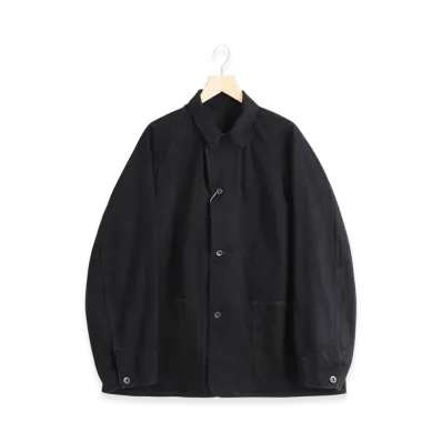 COMOLI Black Denim Work Jacket "Black"
