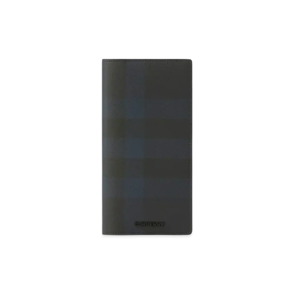 Burberry Check Continental Wallet "Navy"