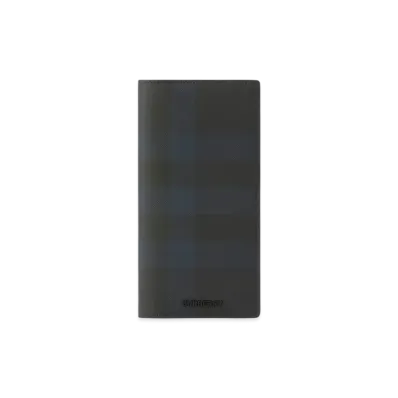 Burberry Check Continental Wallet "Navy"