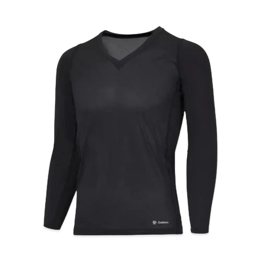 Goldwin Cooling V-neck Long Sleeve (C3 Fit / Men's) "Black"