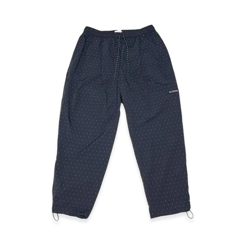 ALOUND Dot Tapered Nylon Pants "Black"
