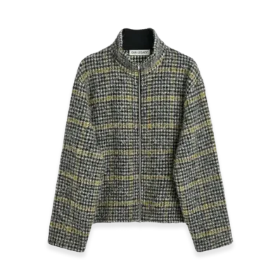 OUR LEGACY Shrunken Fullzip Polo "Prenzlauer Houndstooth"