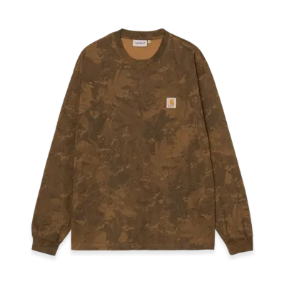 Carhartt WIP L/S Camo Combi T-Shirt "Camo Combi Green/Hamilton Brown(Garment Dyed)"