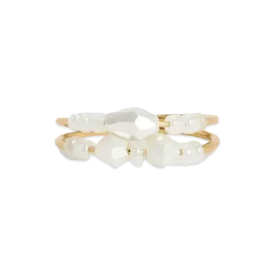 CHARLES & KEITH Luxem Beaded Tooling Set "Pearl"