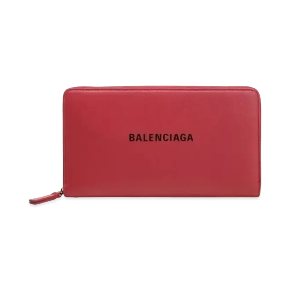 BALENCIAGA Everyday Leather Wallet "Red"