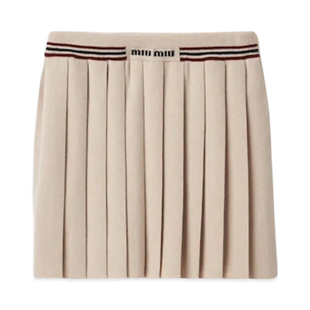 MIU MIU Women's Cashmere Skirt "Natural"