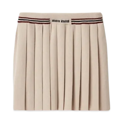 MIU MIU Women's Cashmere Skirt "Natural"
