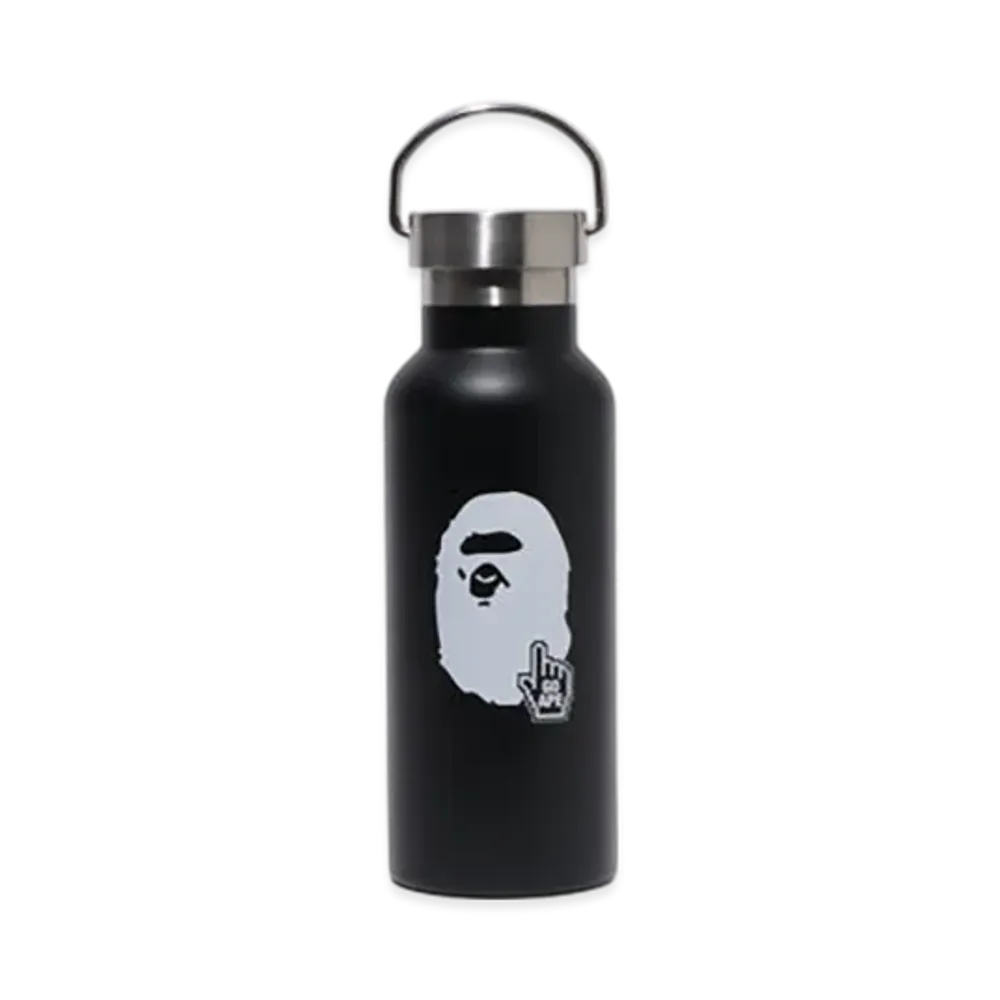 A BATHING APE Go Ape Pointer Stainless Steel Bottle "Black"