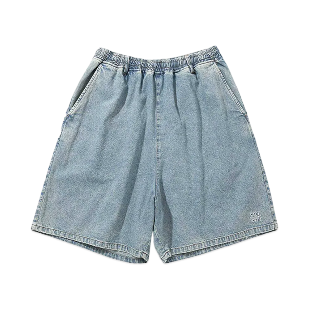 CITY COUNTRY CITY Embroiderd Logo Washed Denim Easy Shots_8oz "LIGHT BLUE"