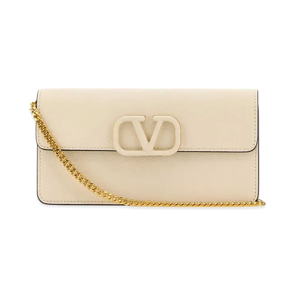 Valentino Women's Leather Clutch "Ivory/White"