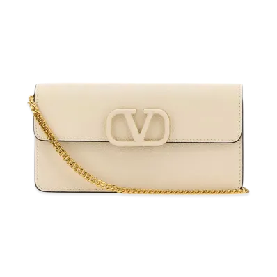 Valentino Women's Leather Clutch "Ivory/White"