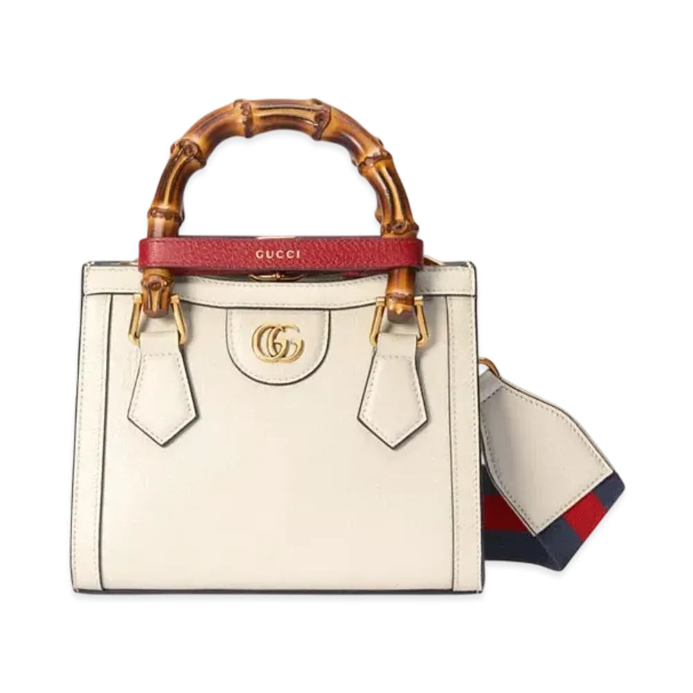 GUCCI Diana Mini Tote Bag "White"