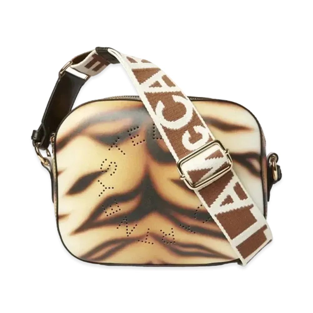 STELLA McCARTNEY Stella Logo Tiger Stripe Mini Bag "Ivory"