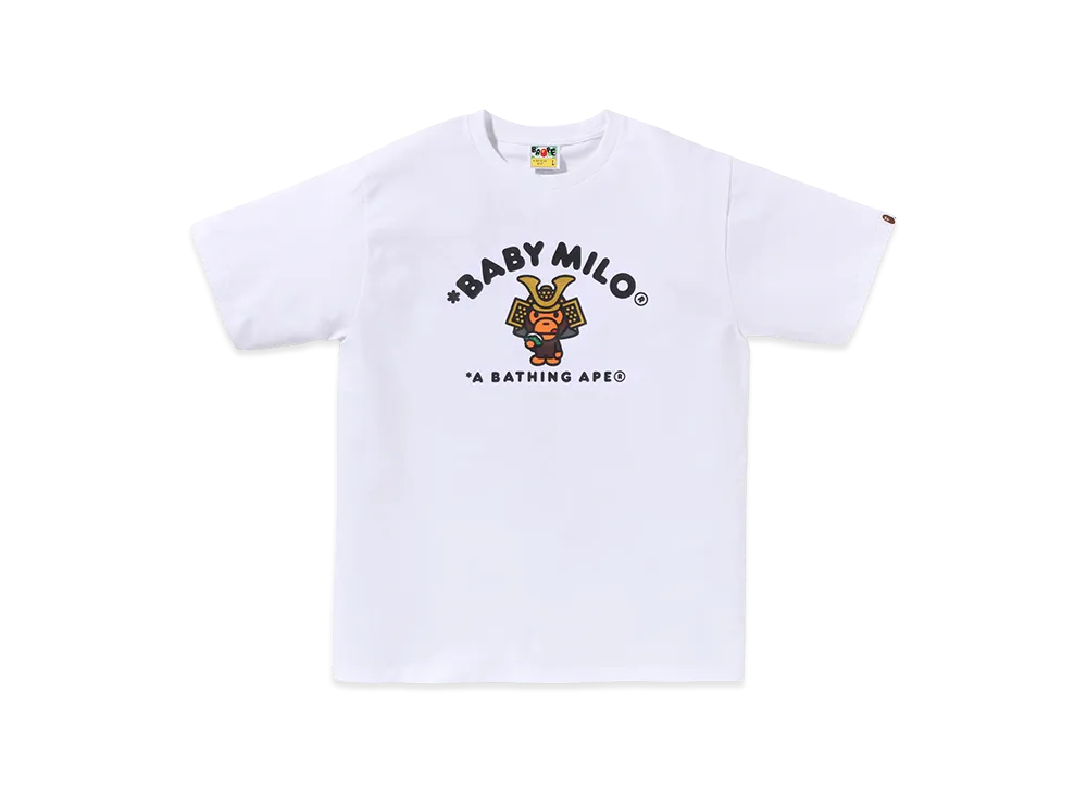 A BATHING APE Kids Kabuto Baby Milo College Tee "White"