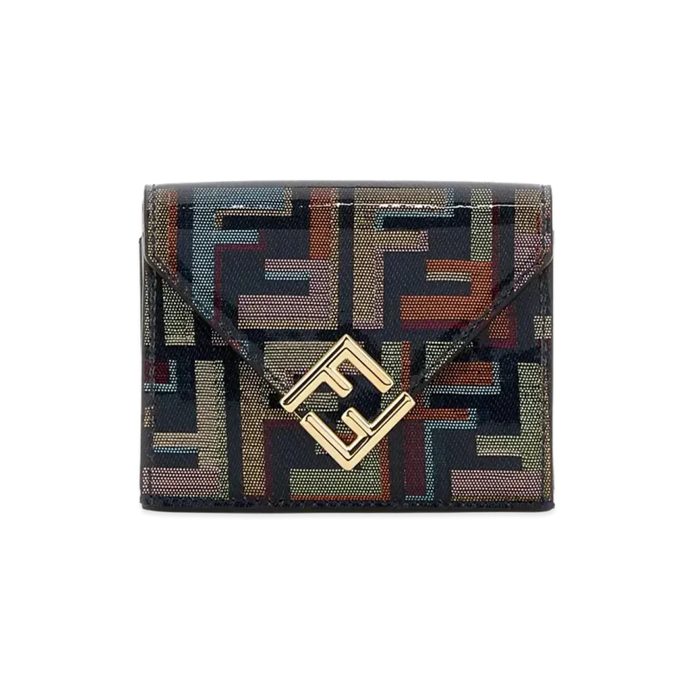 FENDI Women's Mini Trifold Wallet Tessuto Lame F "Multicolor"
