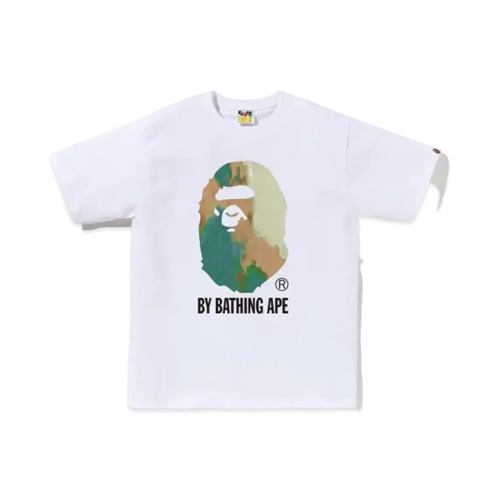 A BATHING APE Tie Dye By Bathing Ape Tee "White Beige"