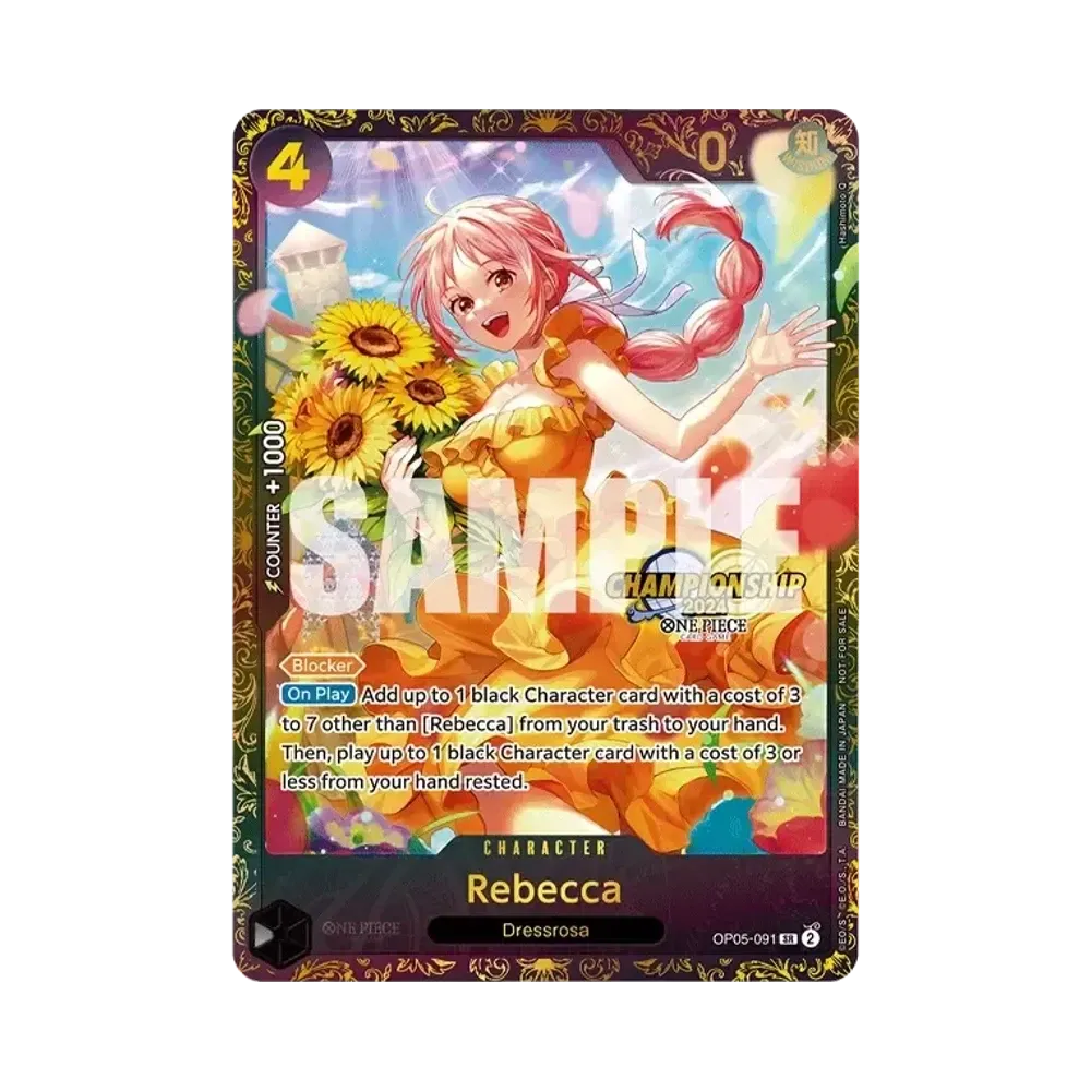 レベッカ SR [OP05-091]【英語版】(プロモーションカード「チャンピオンシップ 2024 オフライン地域 Top 8」)