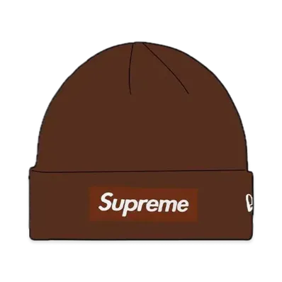Supreme 16FW New Era Box Logo Beanie "Brown"