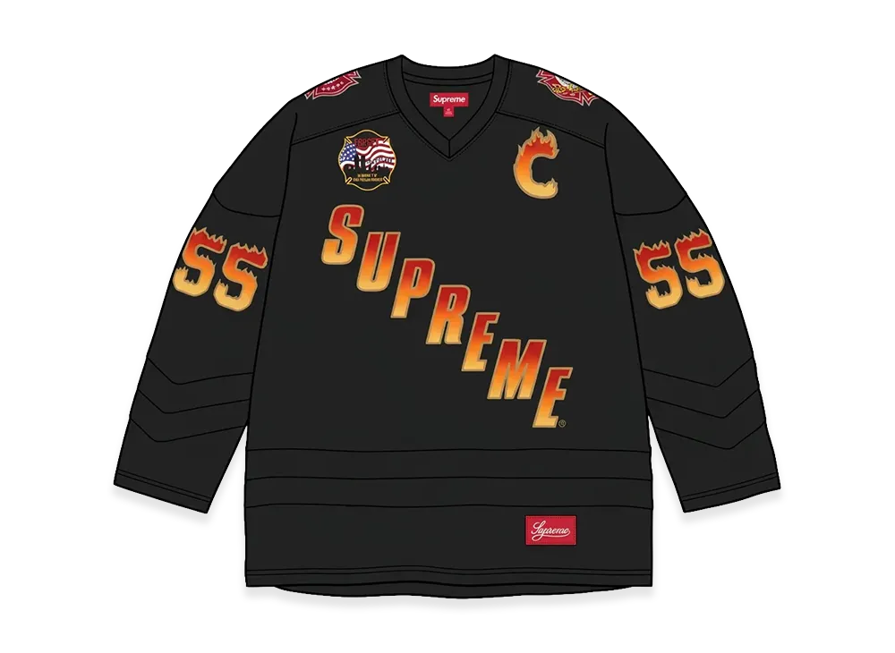 Supreme x FDNY Hockey Jersey "Black"