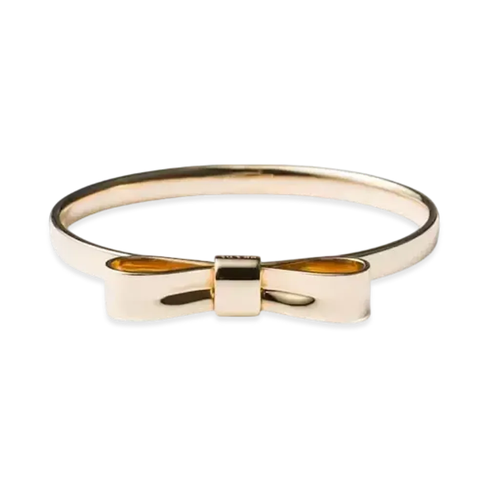 PRADA Eternal Gold Bow Bangle Bracelet "Yellow Gold"