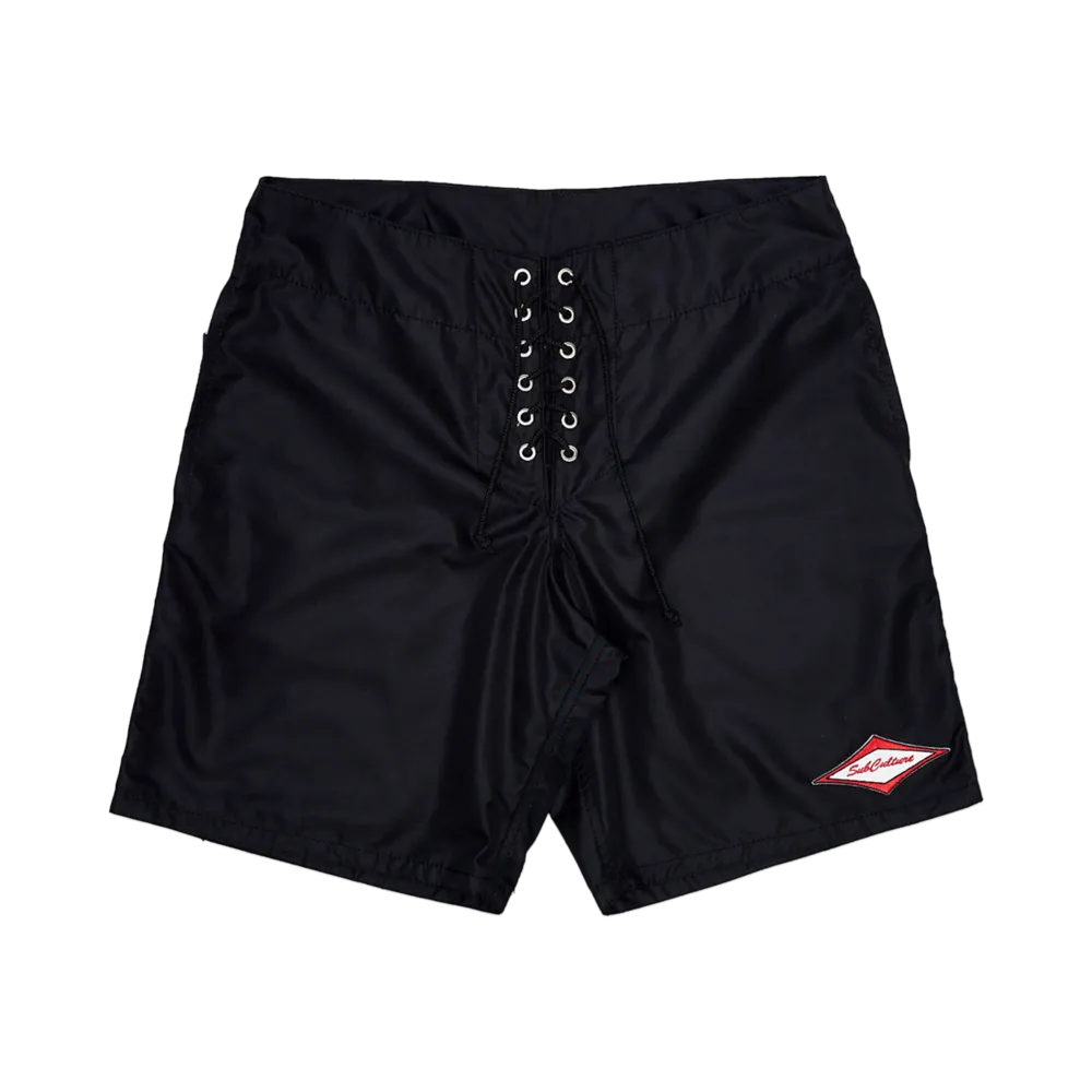 Subculture Nylon Surf Shorts "Black"