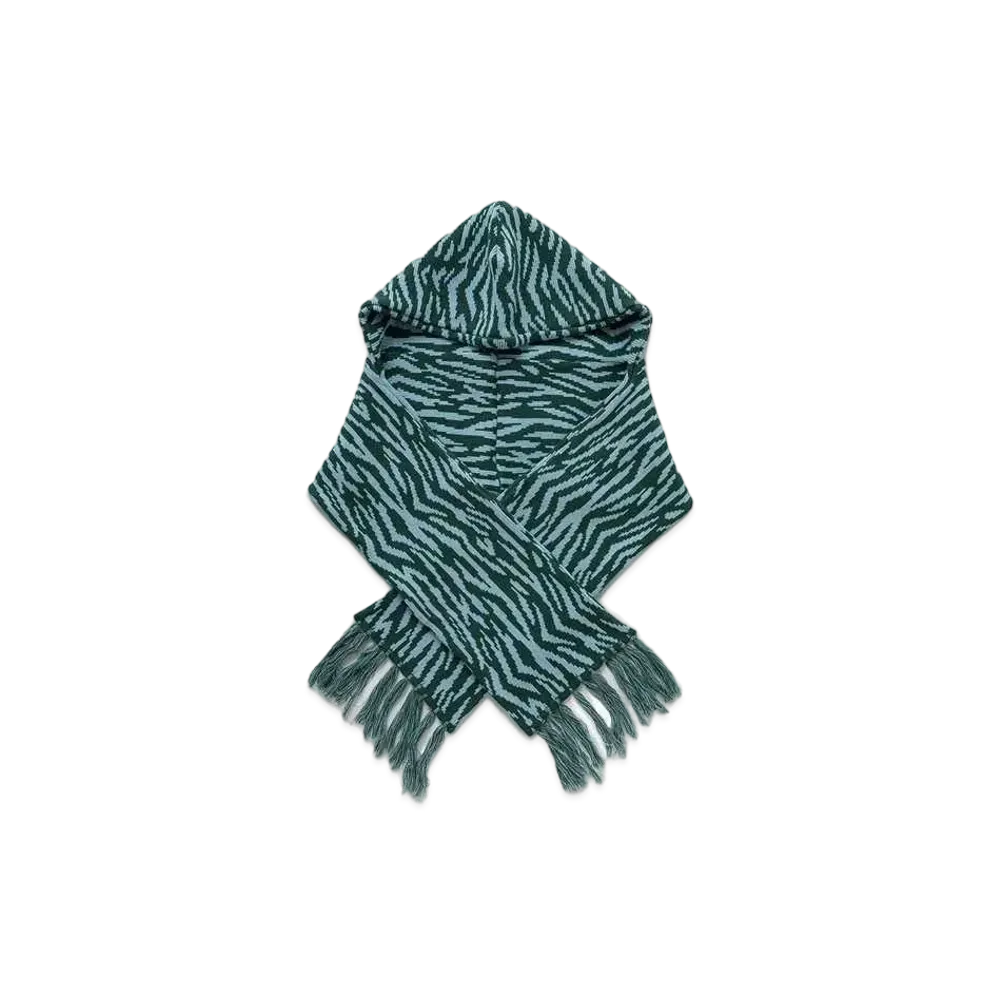 BoTT Zebra Hood Scarf "Green"