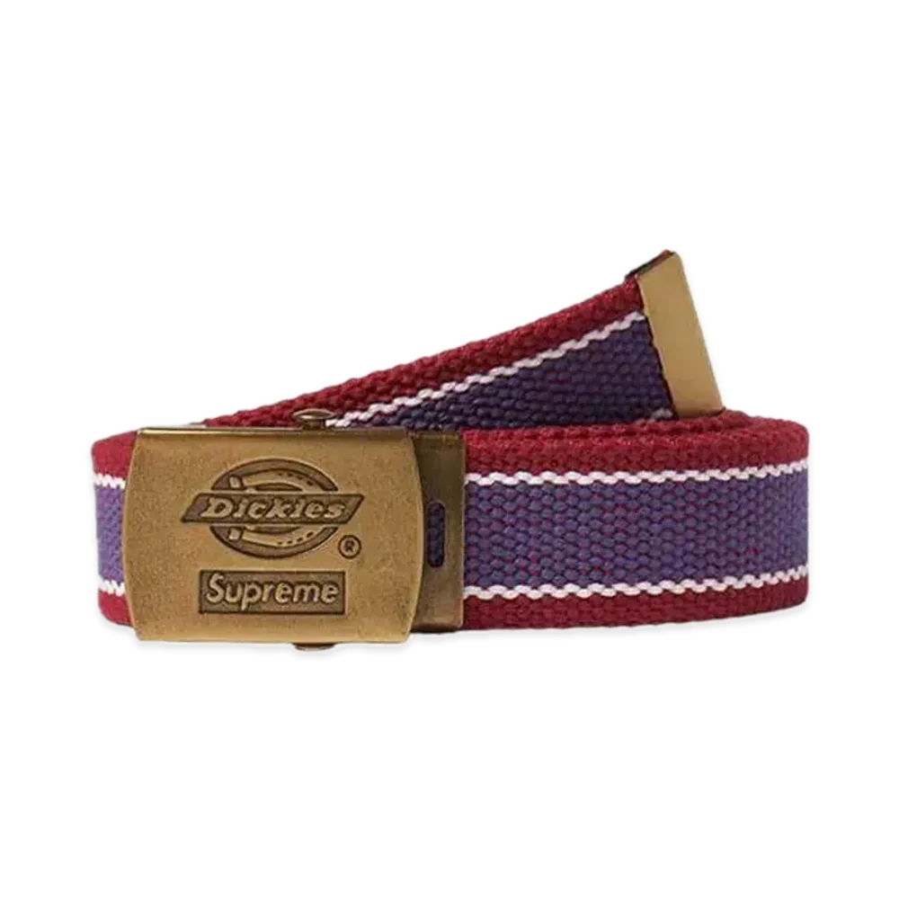 Supreme x Dickies Stripe Webbing Belt "Maroon"