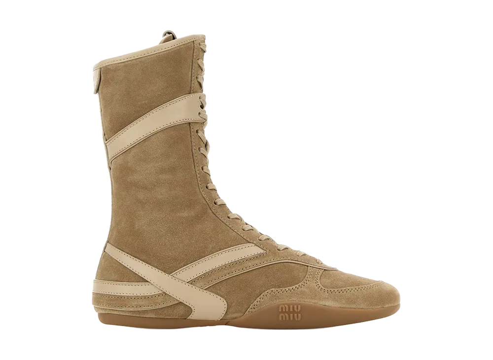 MIU MIU Women's Gymnasium Boots "Beige"
