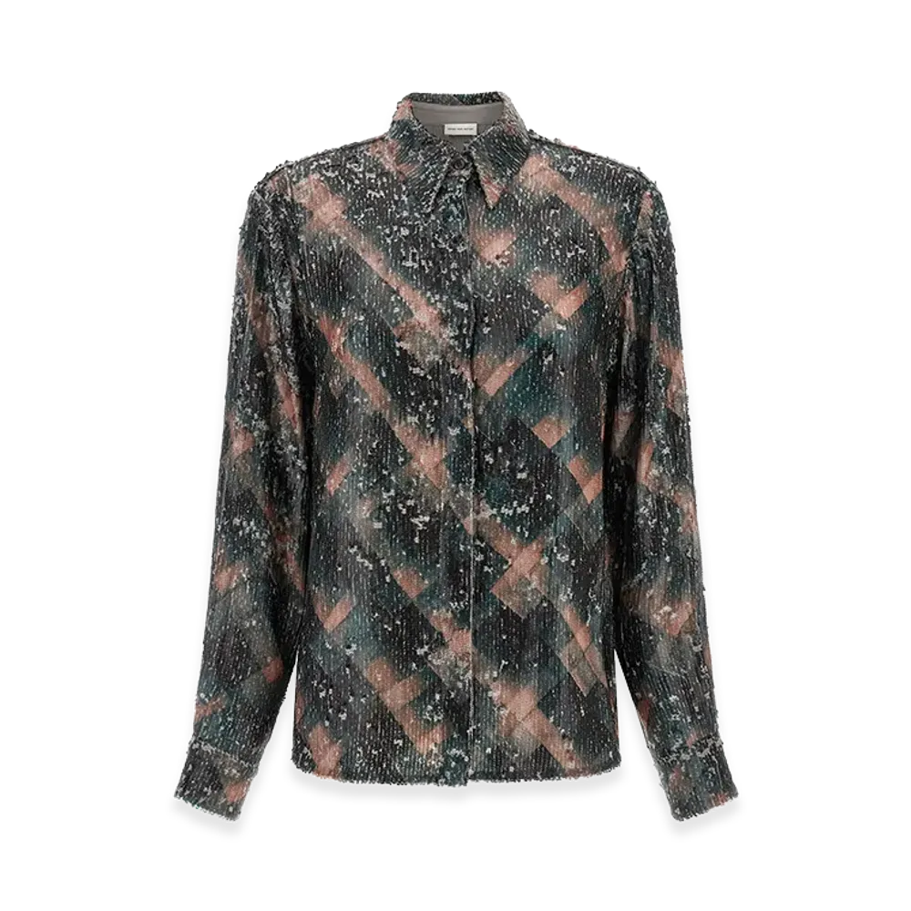 DRIES VAN NOTEN Women's 'Chowy Emb' Shirt "Green"