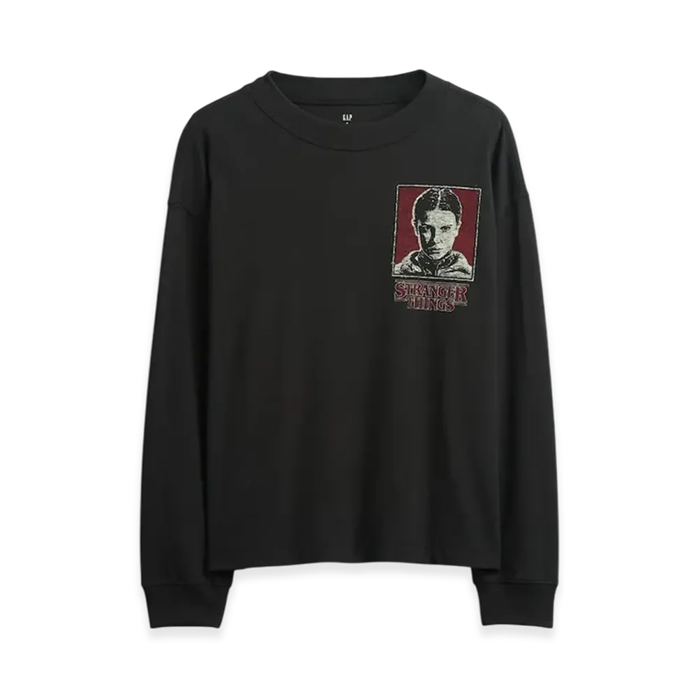 Gap x Stranger Things Graphic T-shirt (Kids) "Black"