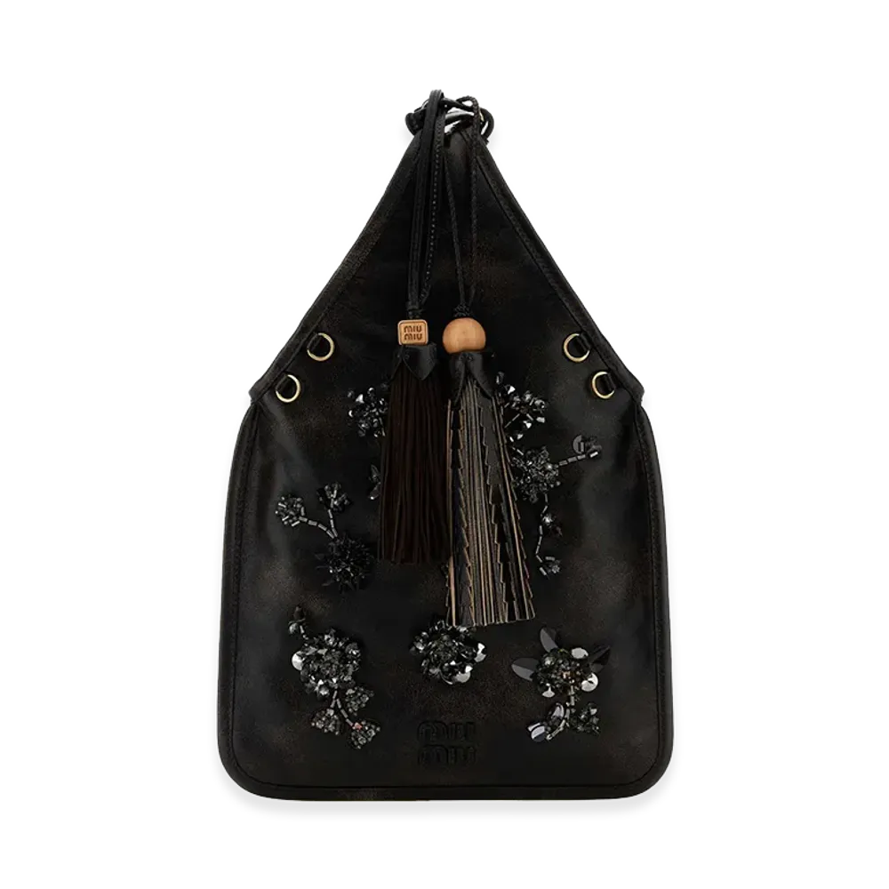 MIU MIU Women's Nappa Leather Handbag "Black"