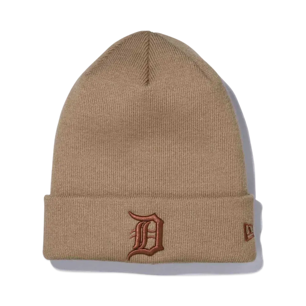 NEW ERA Basic Cuff Knit MLB Team Logo Detroit Tigers "Beige"
